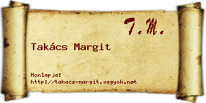 Takács Margit névjegykártya